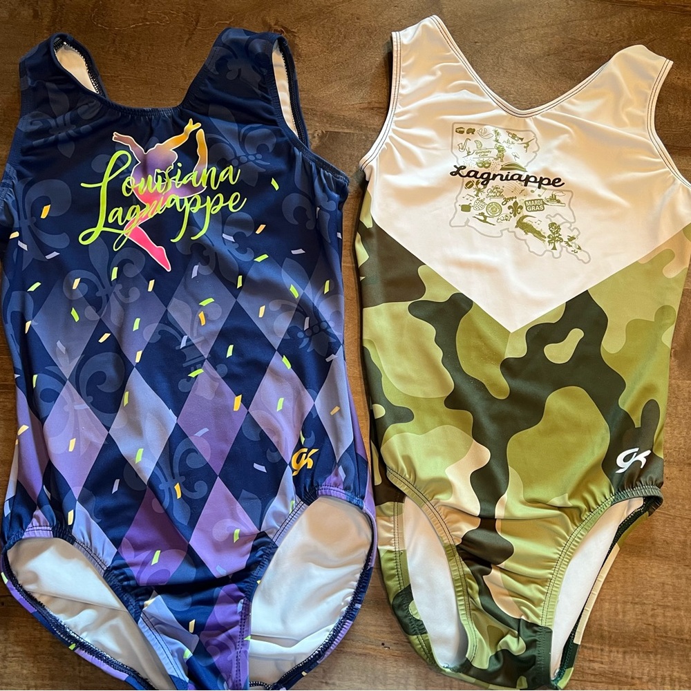Brand New GK Louisiana Themed Gymnastics Leos Adult Small